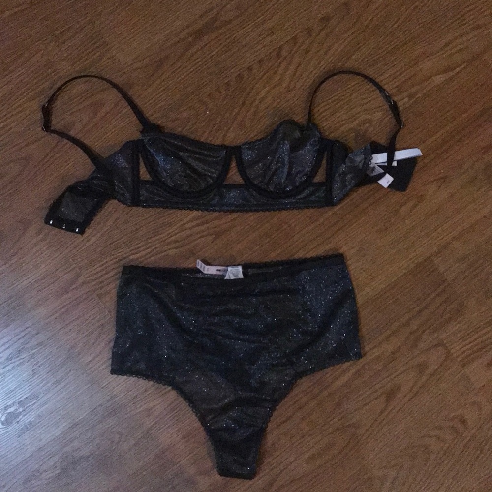 Victoria Secret sparkle bra and panty bundle